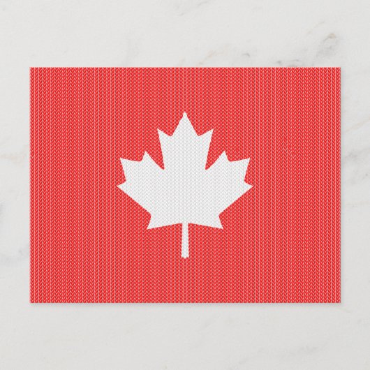 Carte Postale Modèle Knit Maple Leaf Tricot Motif (Devant)