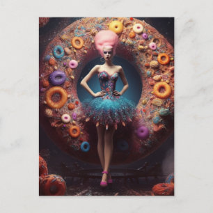 Carte Postale Modèle mode Donut