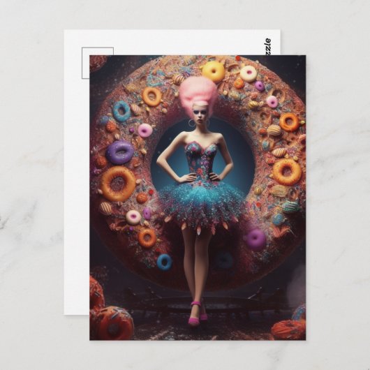 Carte Postale Modèle mode Donut (Devant / Derrière)