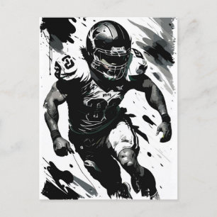 Carte Postale Modèle NFL balle de football Portrait du joueur Ab