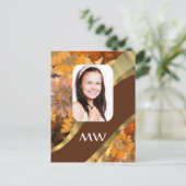 Carte Postale modèle photo Brown à fleurs (Debout devant)