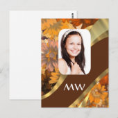 Carte Postale modèle photo Brown à fleurs (Devant / Derrière)