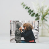 Carte Postale Modèle photo customisé "Penser à vous" (Debout devant)