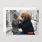 Carte Postale Modèle photo customisé "Penser à vous" (Devant / Derrière)