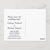 Carte Postale Modèle photo de script blanc Enregistrer le Mariag (Dos)