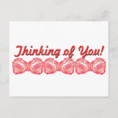 Carte Postale Modèle rose de cœur déchiré pour penser à vous (Devant)