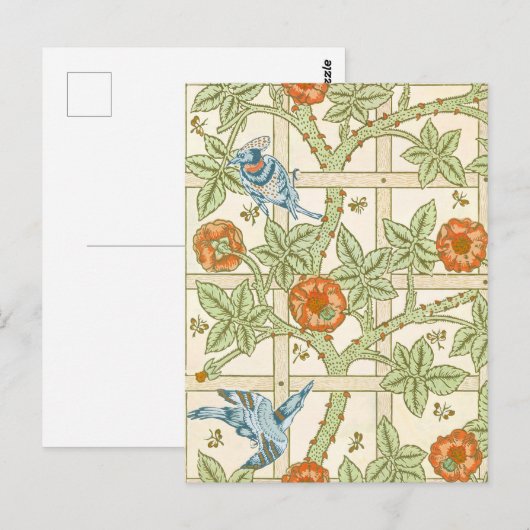 Carte Postale Modèle sans couture de treillis de William Morris  (Devant / Derrière)