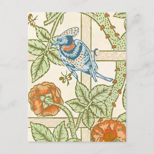 Carte Postale Modèle sans couture de treillis de William Morris (Devant)