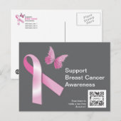 Carte postale Modèle Sensibilisation au cancer du  (Devant / Derrière)