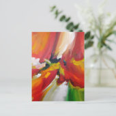 Carte Postale Modèle Tendance Moderne Expressionniste Abstraite (Debout devant)