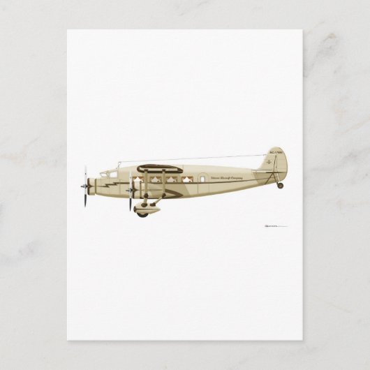 Carte Postale Modèle U d'avion de ligne de Stinson (Devant)