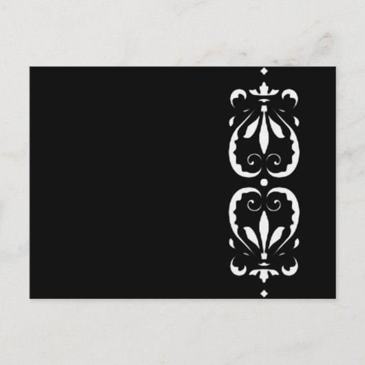 Carte Postale Modèle victorian noir baroque classique (Devant)