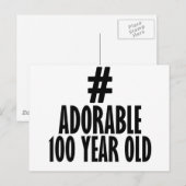 CARTE POSTALE MODÈLES D'ANNIVERSAIRE DE 100 ANS (Devant / Derrière)