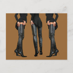 Carte Postale Modèles de bottes hautes cuisses