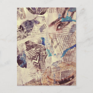 Carte Postale Modèles d'oeil en média mixtes Abstraits