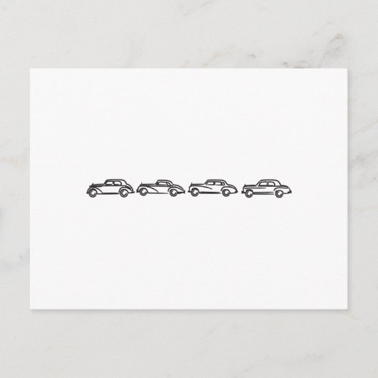 Carte Postale Modèles Mercedes vintages (Devant)
