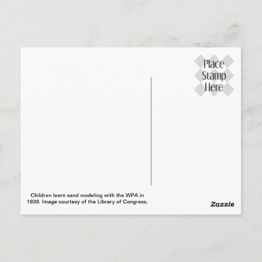 Carte Postale Modélisation du sable pour les plus jeunes (Dos)