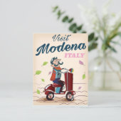 Carte Postale Modena Italie poster de voyage Scooter (Debout devant)
