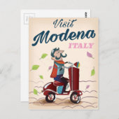 Carte Postale Modena Italie poster de voyage Scooter (Devant / Derrière)
