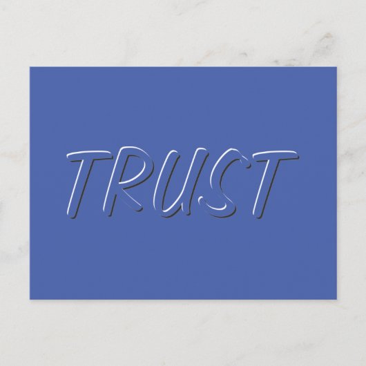 Carte Postale Modéré Modéré Noir et Blanc Popping Trust Word (Devant)
