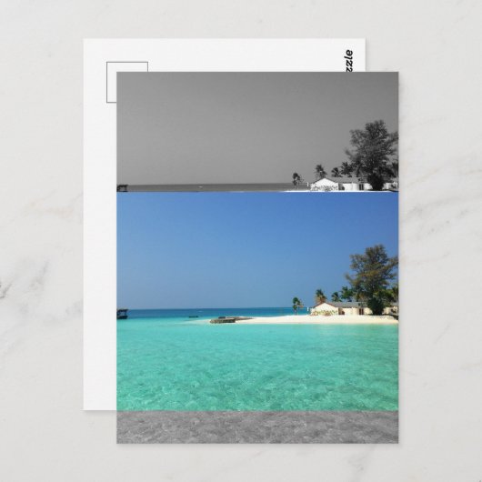 Carte Postale Modérée Sepia Moderne Flat Images Effet (Devant / Derrière)