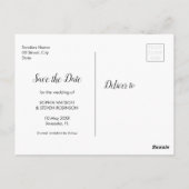 Carte Postale Modern Blue Mediterranean Lemon Wedding (Dos)