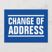 Carte Postale Modern bold typographiy change of address moving (Devant)