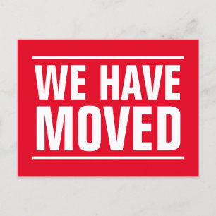 Carte Postale Modern bold typographiy change of address moving