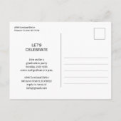 Carte Postale Modern Calligraphy Photo Graduation Invitation (Dos)