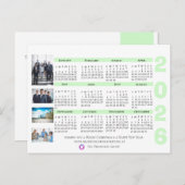 Carte Postale Modern Corporate Company Logo Photo 2026 Calendar (Devant / Derrière)