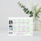 Carte Postale Modern Corporate Company Logo Photo 2026 Calendar (Debout devant)