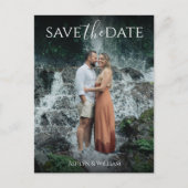 Carte Postale Modern Elegant Typography Photo Save the Date (Devant)