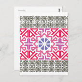 Carte Postale Modern Geometric colorful Boho Pattern (Devant / Derrière)