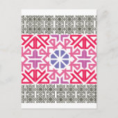 Carte Postale Modern Geometric colorful Boho Pattern (Devant)