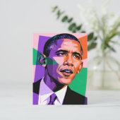 Carte Postale Modern Geometric Portrait of Barack Obama (Debout devant)