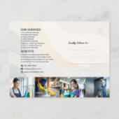 Carte Postale Modern House Cleaning Maid Service Housekeeping (Dos)