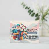 Carte Postale Modern House Cleaning Maid Service Housekeeping (Debout devant)