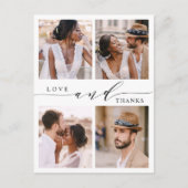 Carte Postale Modern Love & Thanks 4 Mariage photo Merci (Devant)