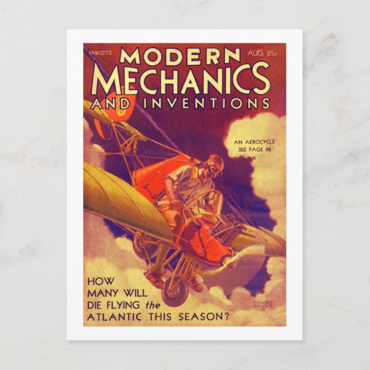 Carte Postale "Modern Mechanix" 1931 Couverture de magazine Vint (Devant)