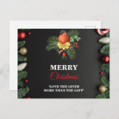 Carte Postale Modern Merry Christmas postercard (Devant / Derrière)