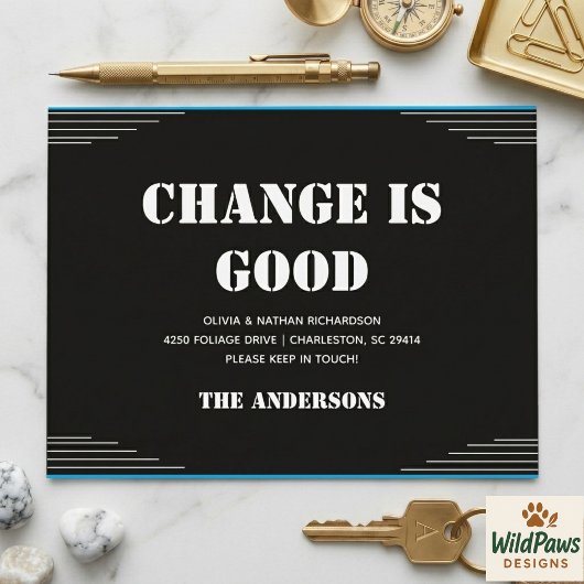 Carte Postale Modern Minimalist Address Change Moving 