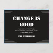 Carte Postale Modern Minimalist Address Change Moving  (Devant)