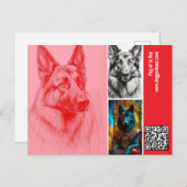 Carte Postale Modern Photograph German Shepherd Postcard (Devant / Derrière)