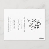 Carte Postale Modern Save the Date 3 Photo Collage Script (Dos)