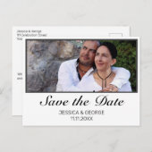 Carte Postale Modern Save the Date Faire-part de mariage Photo (Devant / Derrière)