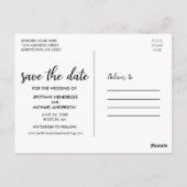 Carte Postale Modern Save the Date Photo Fiançailles (Dos)