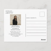 Carte Postale Modern Script Graduate Photo Arch Graduation Party (Dos)