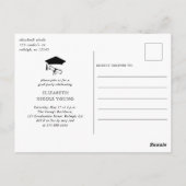 Carte Postale Modern Script Graduate Photo Arch Graduation Party (Dos)