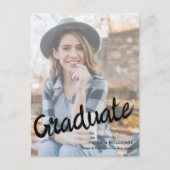 Carte Postale Modern Script Graduate Simple Photo Graduation  (Devant)
