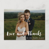 Carte Postale Modern Script Photo Love and Thanks (Devant)
